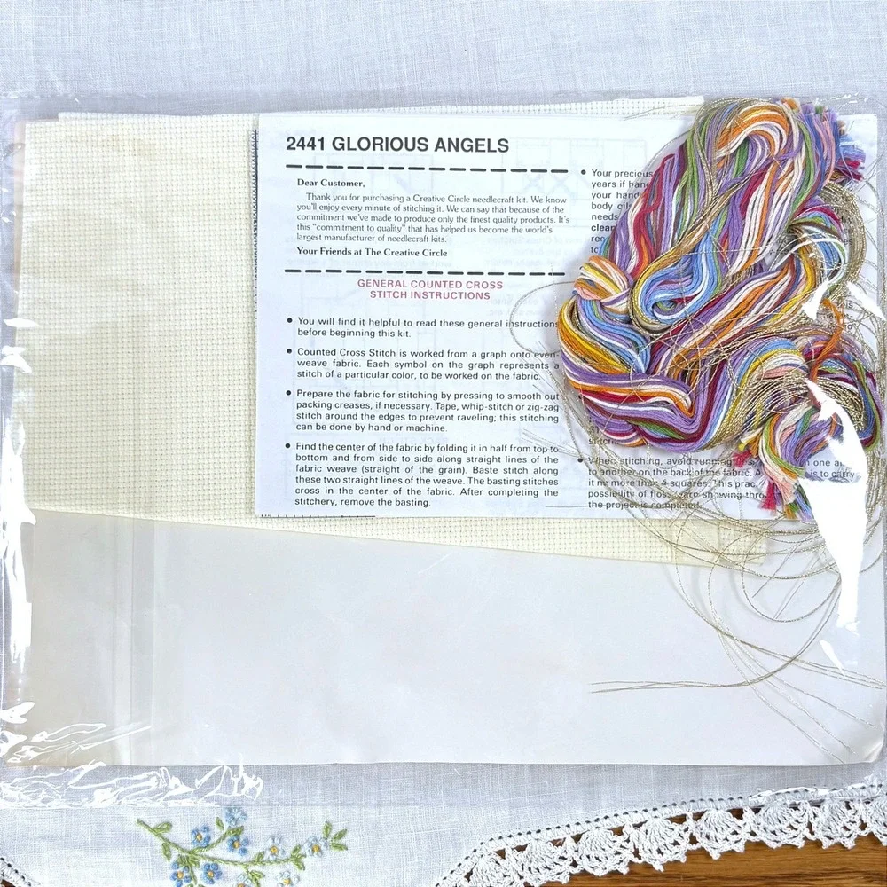 Creative Circle Glorious Angels & Ruyi Autumn Angel Cross Stitch Kit Bundle NEW
